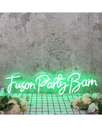 Fuson Party Barn Green Neon Sign