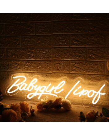 Babygirl Lipof Yellow Neon Sign