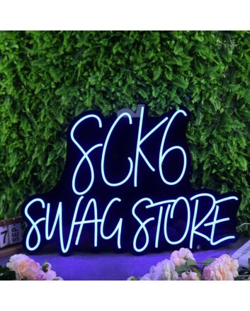 Sck6 Swag Store Blue Neon Sign