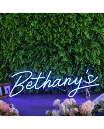 Bethany's Blue Neon Sign
