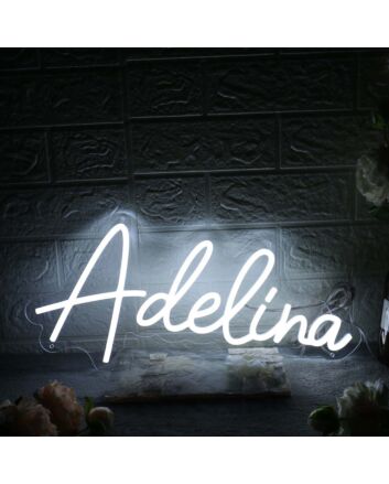Adelina White Neon Sign