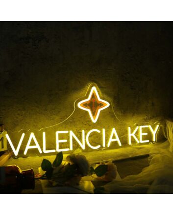 Valencia Key Yellow Neon Sign