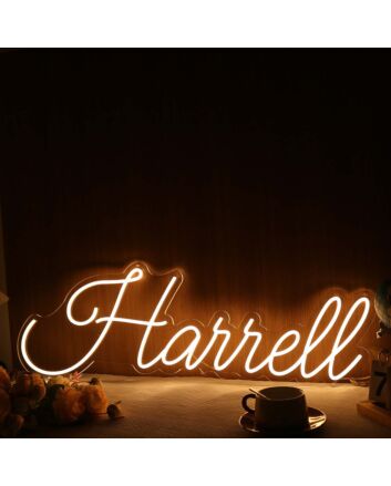 Harrell Yellow Neon Sign