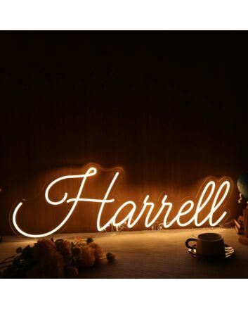 Harrell Yellow Neon Sign