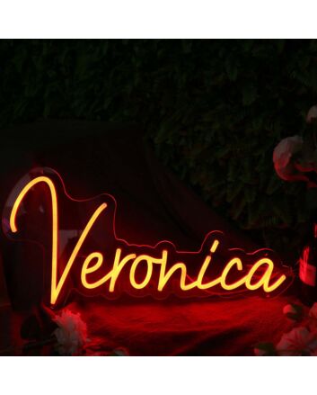 Veronica Orange Neon Sign