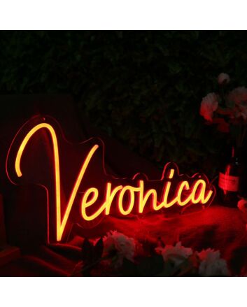 Veronica Orange Neon Sign