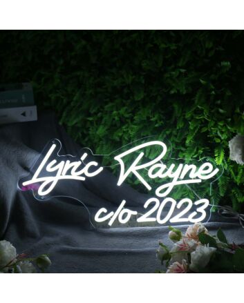 Lyric Rayne 2023 White Neon Sign