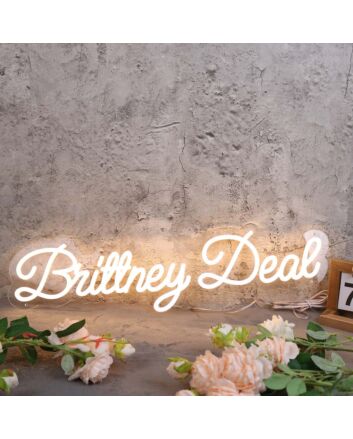 Brittney Deal Yellow Neon Sign