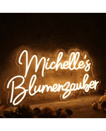 Michelle s Blumenzauber Yellow Neon Sign