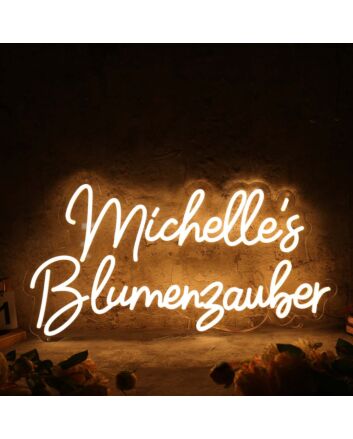 Michelle s Blumenzauber Yellow Neon Sign
