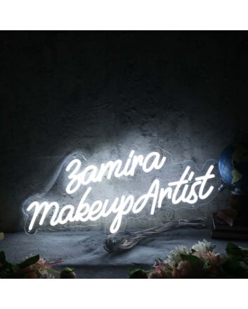 Zamira Makeup Artist White Neon Sign