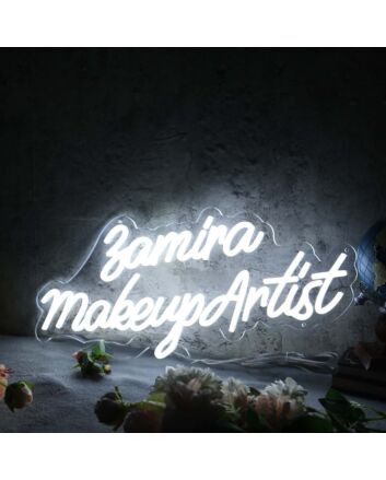 Zamira Makeup Artist White Neon Sign