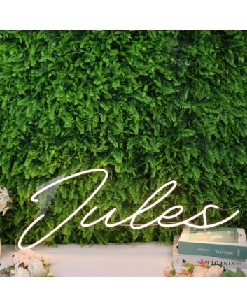 Jules Yellow Neon Sign
