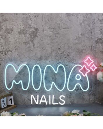 Mina Nails Neon Sign