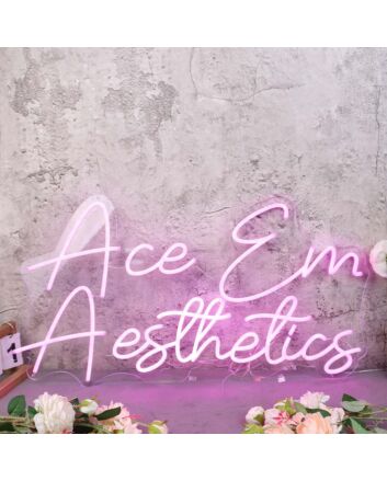 Ace Em Aesthetics Pink Neon Sign