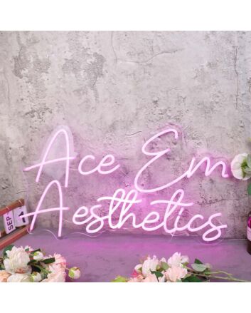 Ace Em Aesthetics Pink Neon Sign