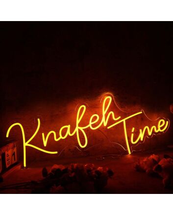 Knaleh Time Orange Neon Sign