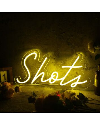 Shots Yellow Neon Sign