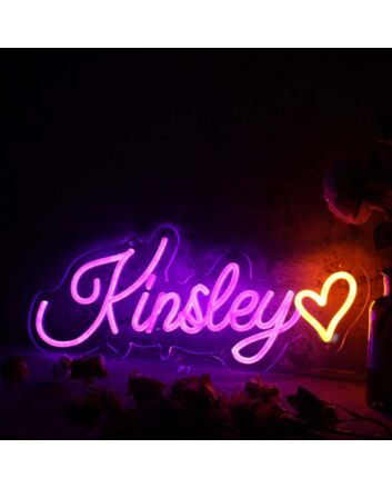 Kinsley Dark Purple Neon Sign