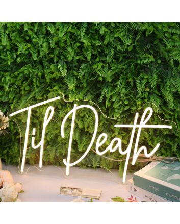 Til Death Yellow Custom Neon Sign