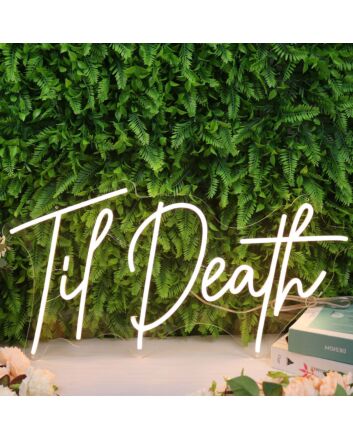 Til Death Yellow Custom Neon Sign