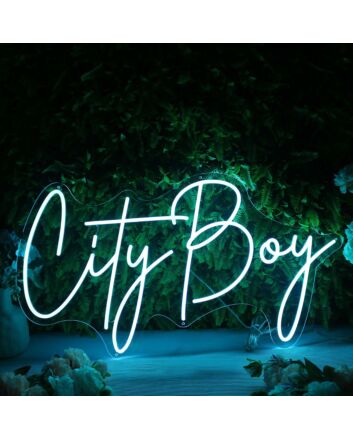 City Boy Blue Neon Sign