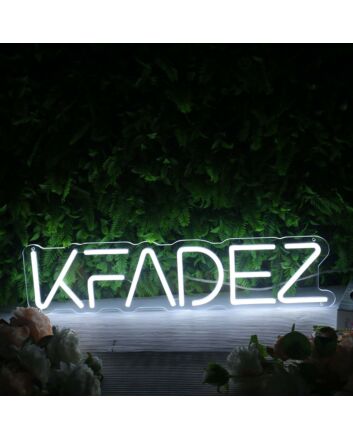 KFADEZ White Neon Sign