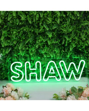 Shaw Green Neon Sign