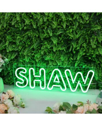 Shaw Green Neon Sign