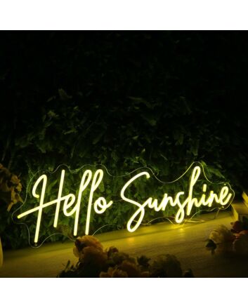 Hello Sunshine Yellow Custom Neon Sign
