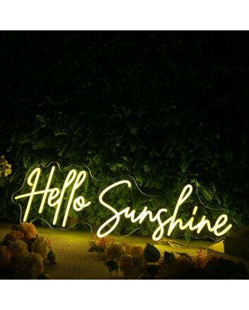 Hello Sunshine Yellow Custom Neon Sign