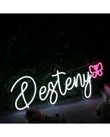 Desteny White Neon Sign