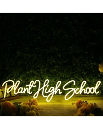 Plant High School Yellow Neon Sign