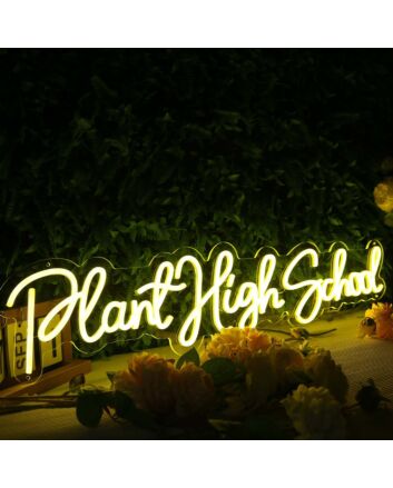 Plant High School Yellow Neon Sign