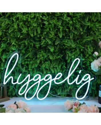Hyggelig Blue Neon Sign