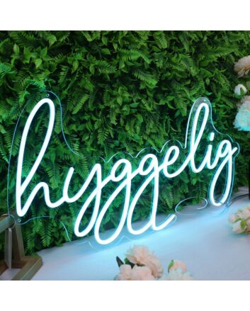 Hyggelig Blue Neon Sign