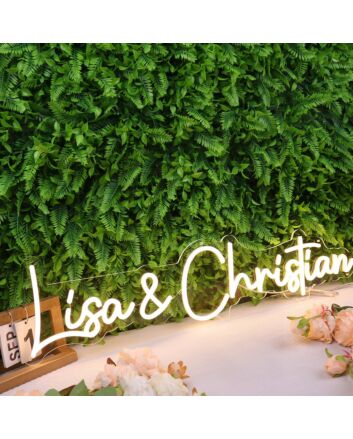 Lisa And Christian Yellow Neon Sign