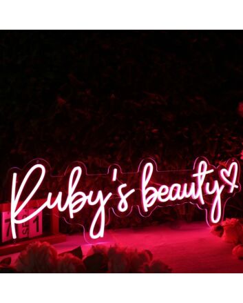 Rubys Beauty Red Neon Sign
