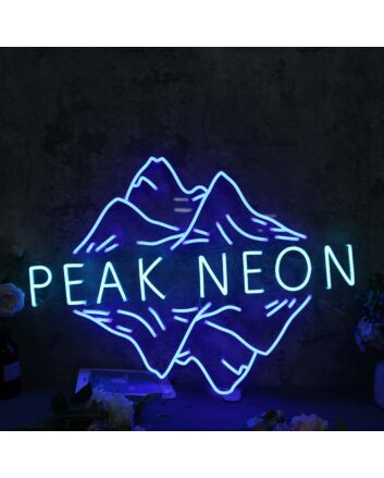 Peak Neon Blue Neon Sign