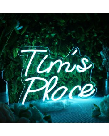 Tims Place Blue Neon Sign