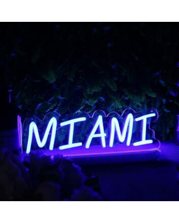 Miami Blue Neon Sign