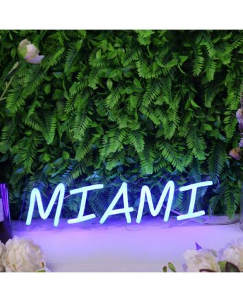 Miami Blue Neon Sign