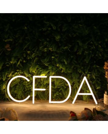 CFDA Yellow Neon Sign