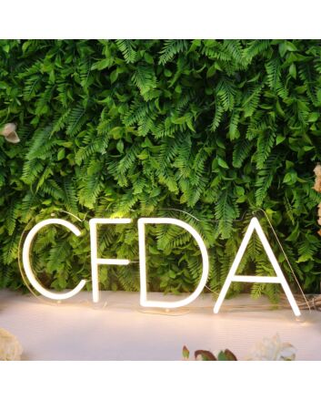 CFDA Yellow Neon Sign