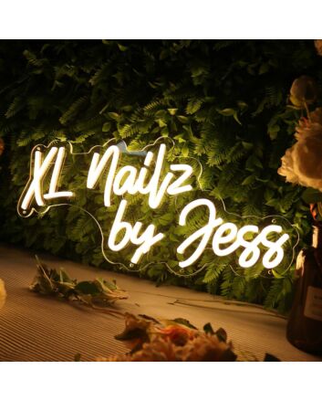 XL Nailz By Jess Yellow Neon Sign