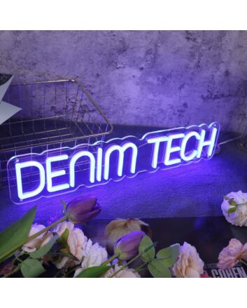 Denim Tech Blue Neon Sign