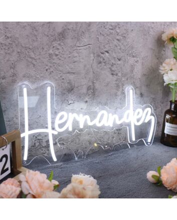 Hernandez White Neon Sign