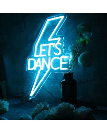 Lets Dance Blue Neon Sign