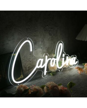 Carolina White Neon Sign
