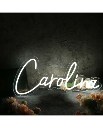 Carolina White Neon Sign
